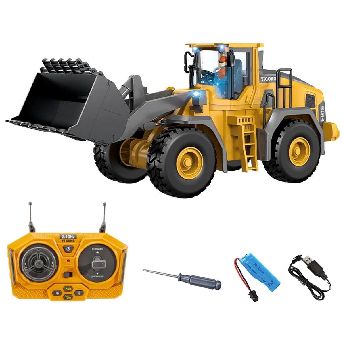 Yigong Remote Control Construction Bulldozer – 1:24 Scale RC Construction Vehicle