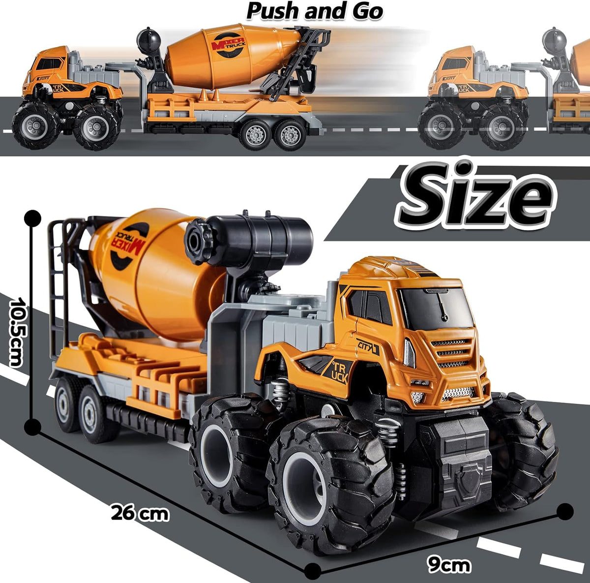 Construction Mixer Truck Toy for Kids