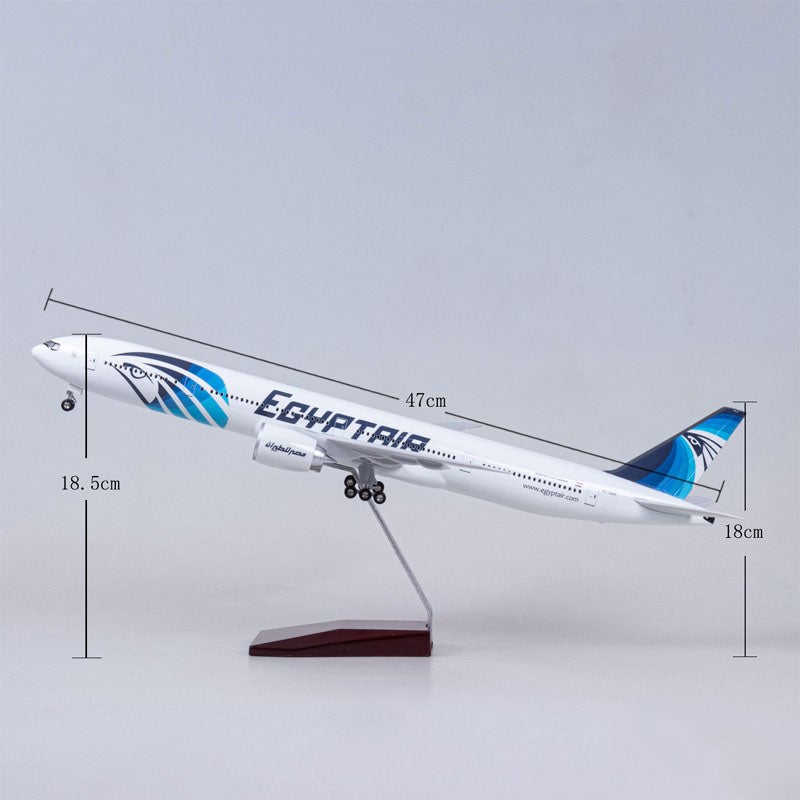 EgyptAir Metal Airplane B777 47CM 1:157 Diecast Scale Model