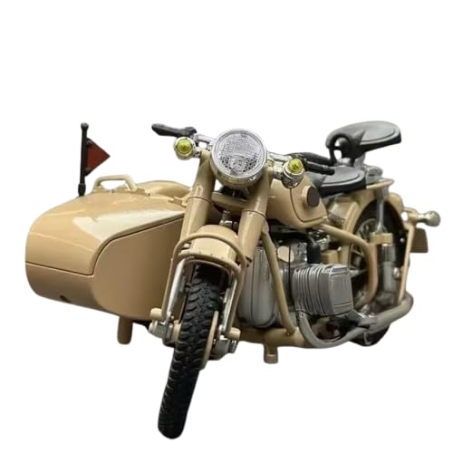 Vintage Military Sidecar Motorcycle 1:10 Diecast Metal Model – Classic Collectible Bike