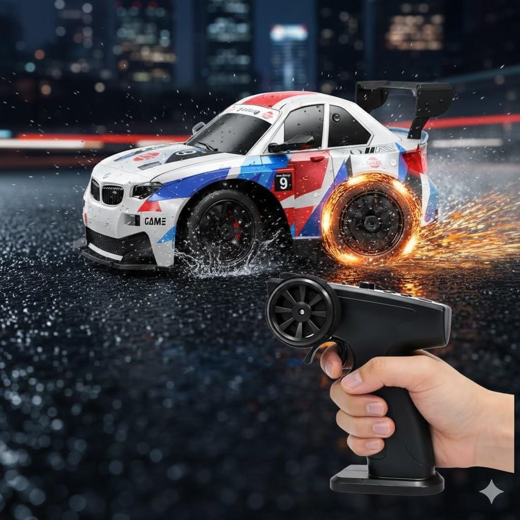 Fire Car – High-Speed RC Drift Car With Sparkling