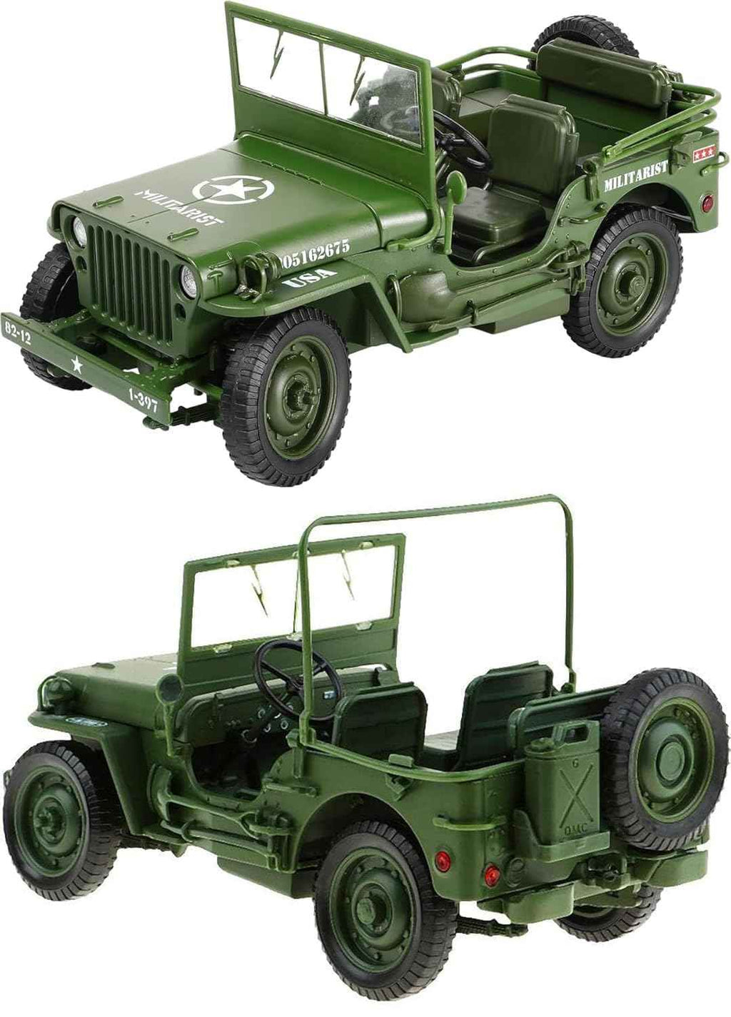 Military Jeep Tactical 1:18 Diecast Scale Model Car