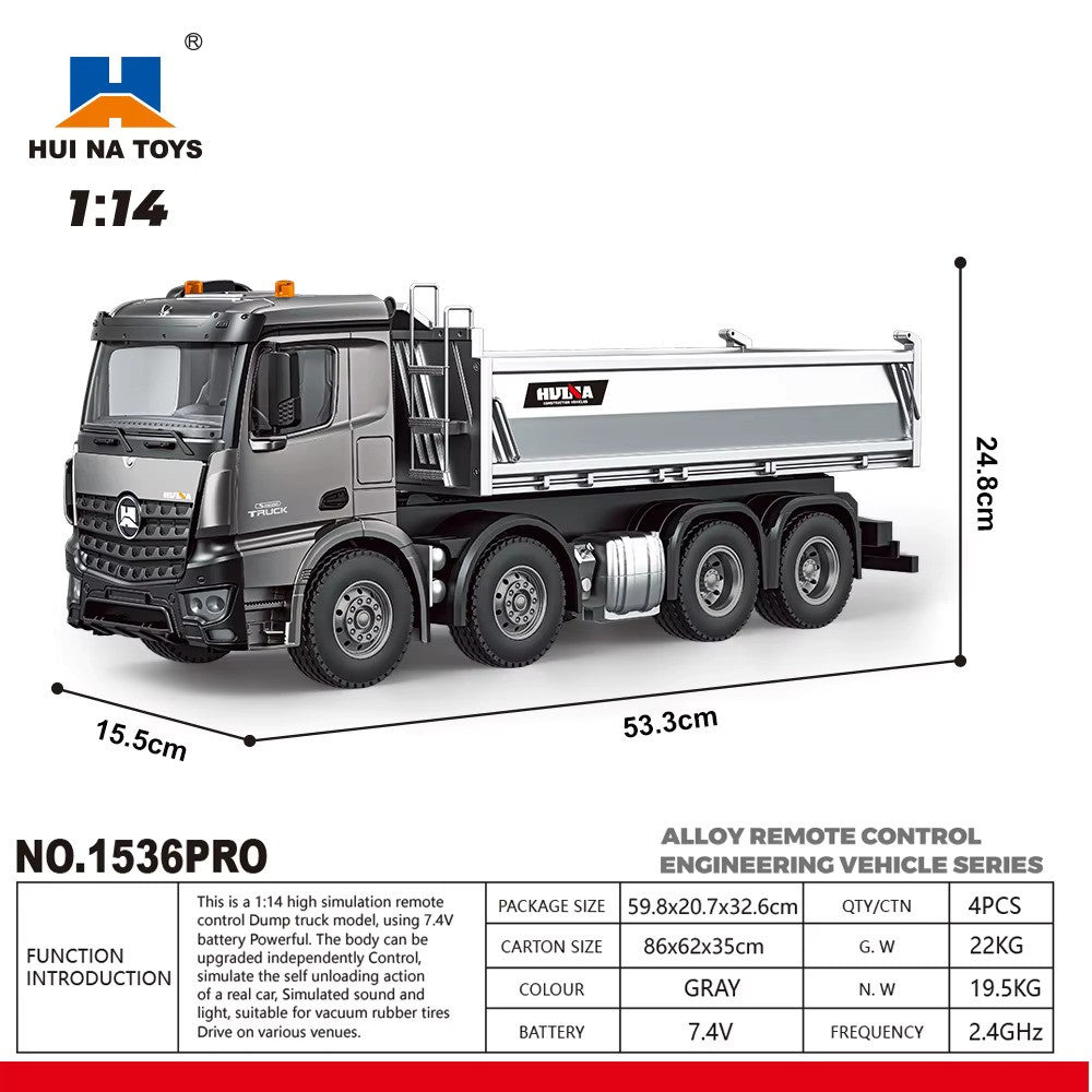 Huina 1536 PRO 1:14 Scale RC Dump Truck