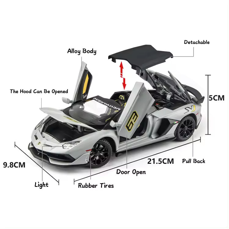 Lamborghini SVJ-63 1:24 Diecast Scale Model Car