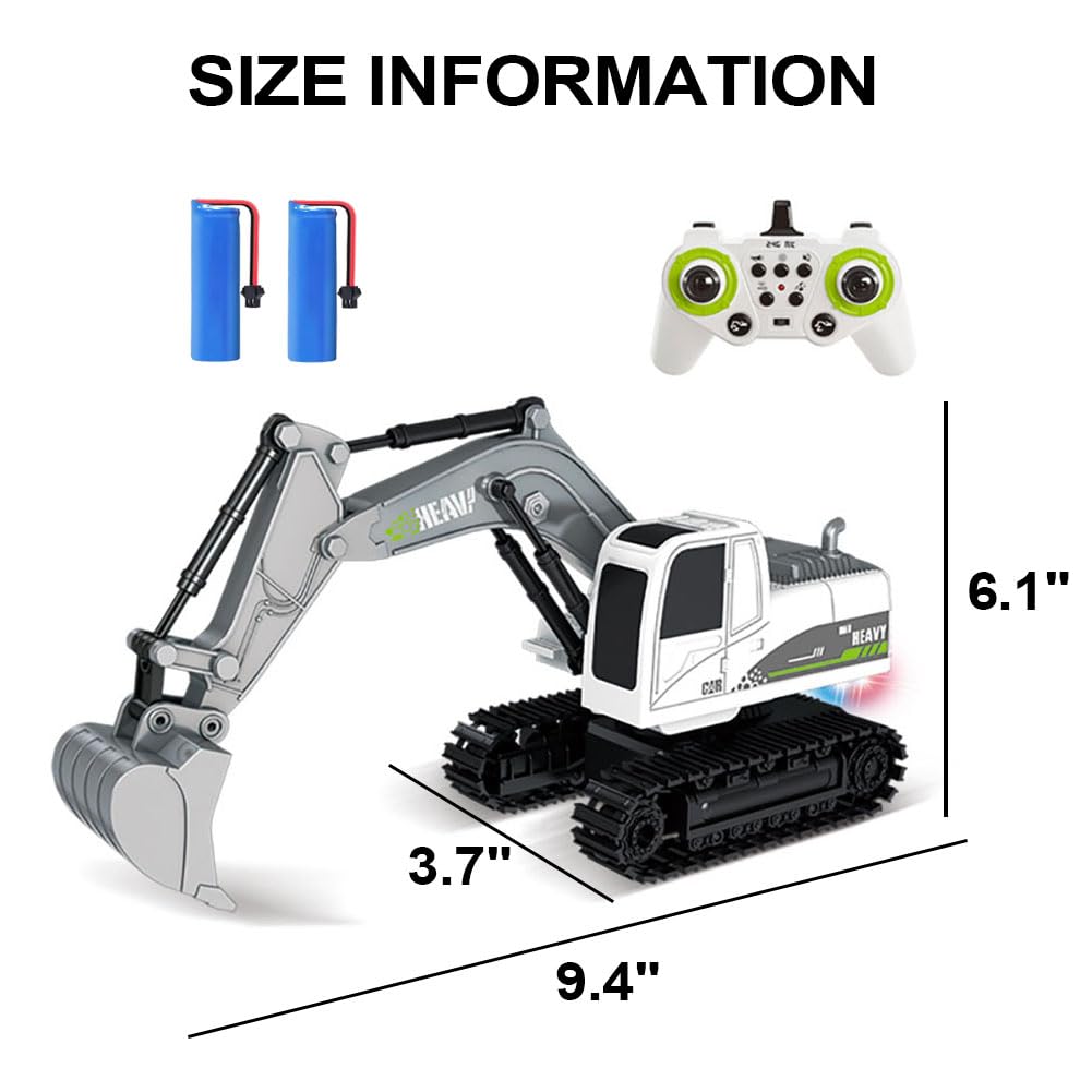 Metal Shovel Remote Control Excavator – 11-Channel RC Construction Vehicle