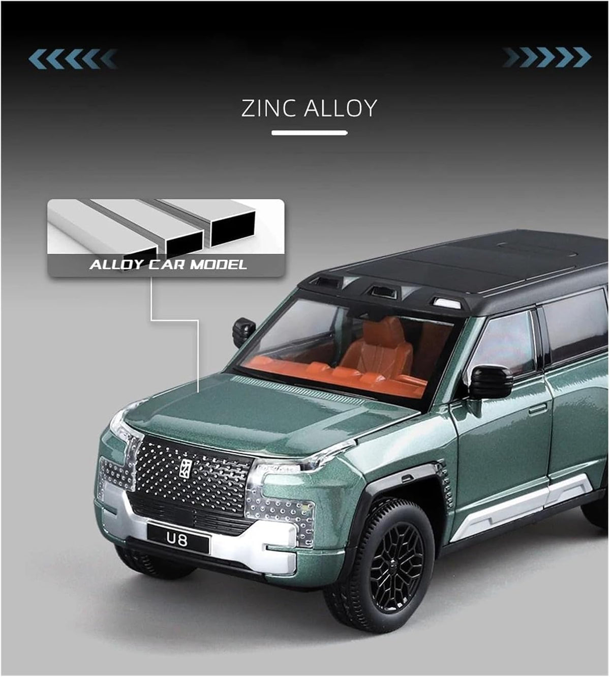 BYD Yangwang U8 SUV 1:24 Diecast Scale Model Car