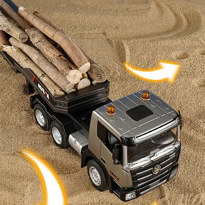 Huina 1318 1:18 RC Tractor Truck 9CH Remote Control with Flatbed Trailer