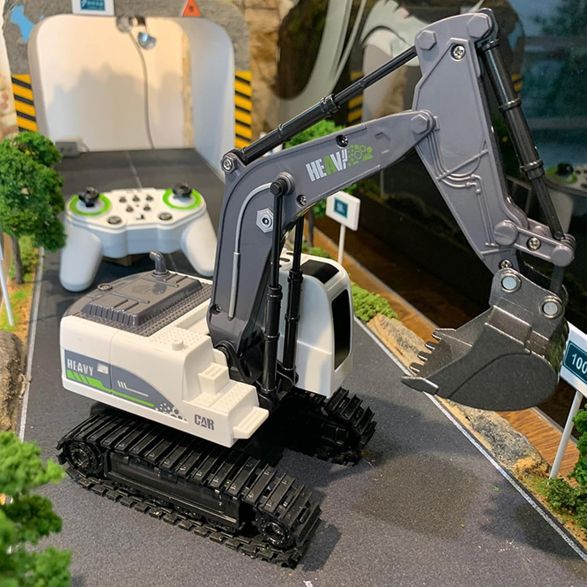 Metal Shovel Remote Control Excavator – 11-Channel RC Construction Vehicle