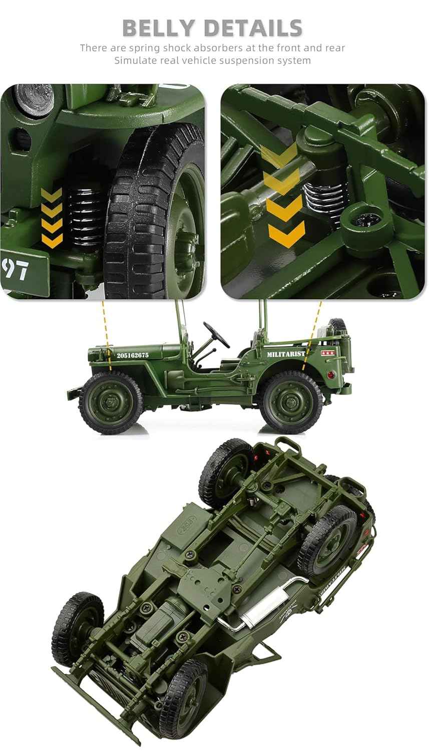 Military Jeep Tactical 1:18 Diecast Scale Model Car