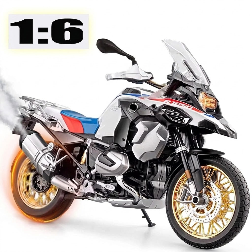 Alloy Motorcycle R1250GS Smoke 1:6 Diecast Alloy Model Bike – Premium Adventure Motorcycle Collectible