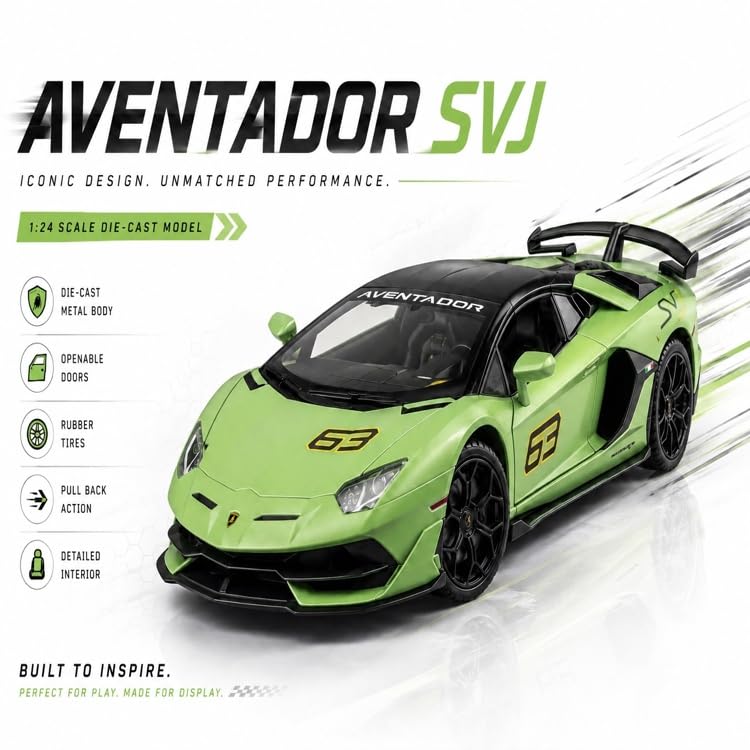 Lamborghini SVJ-63 1:24 Diecast Scale Model Car