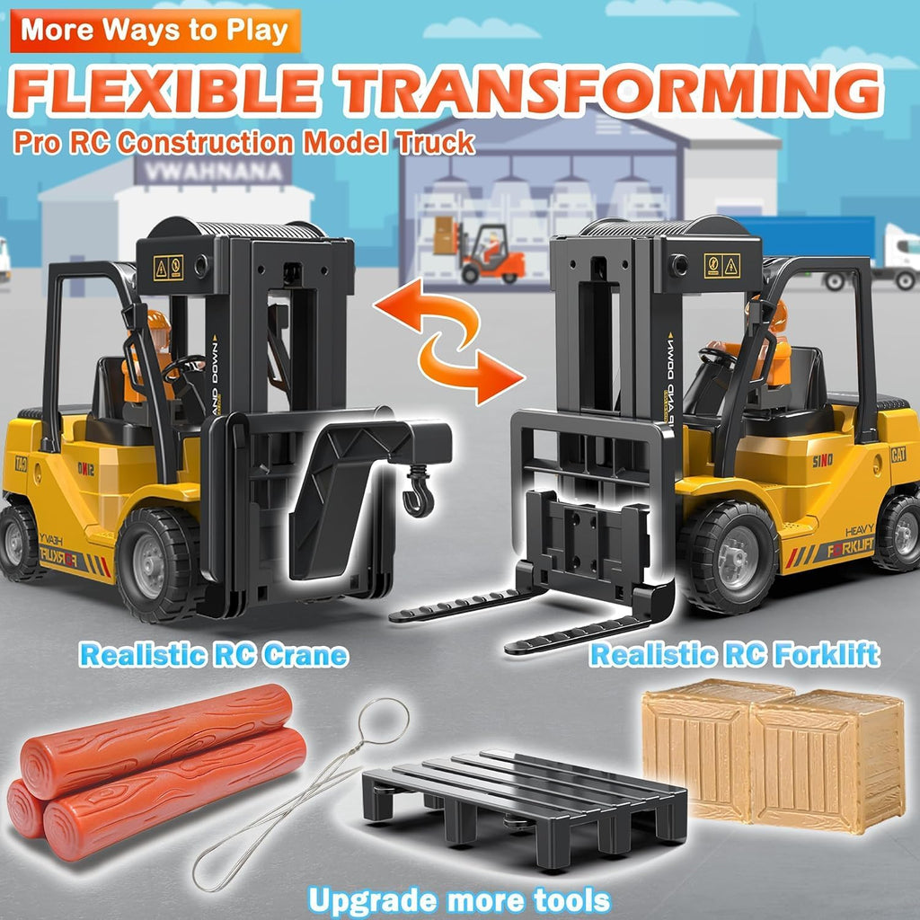 Remote Control Construction Cranes Forklift – 11 Channel