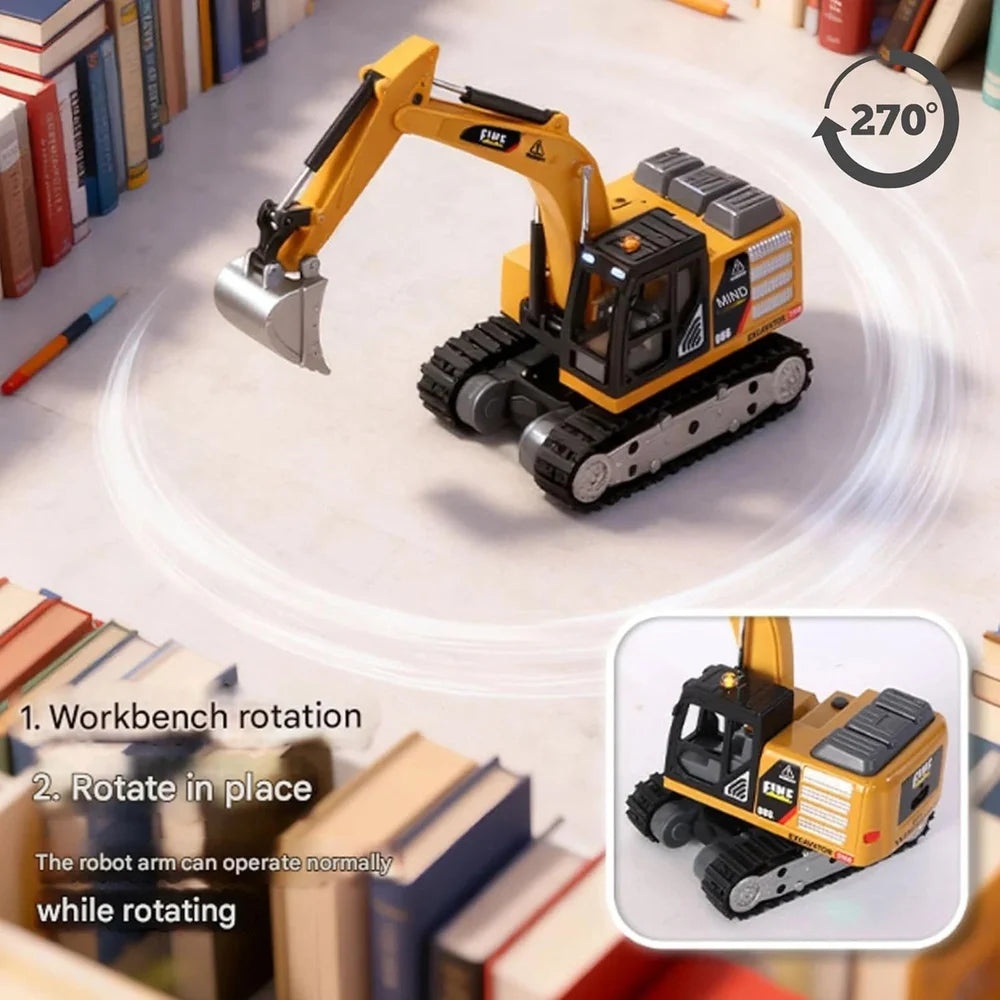 Mini RC Excavator Toy 1:64 Scale Construction Vehicle