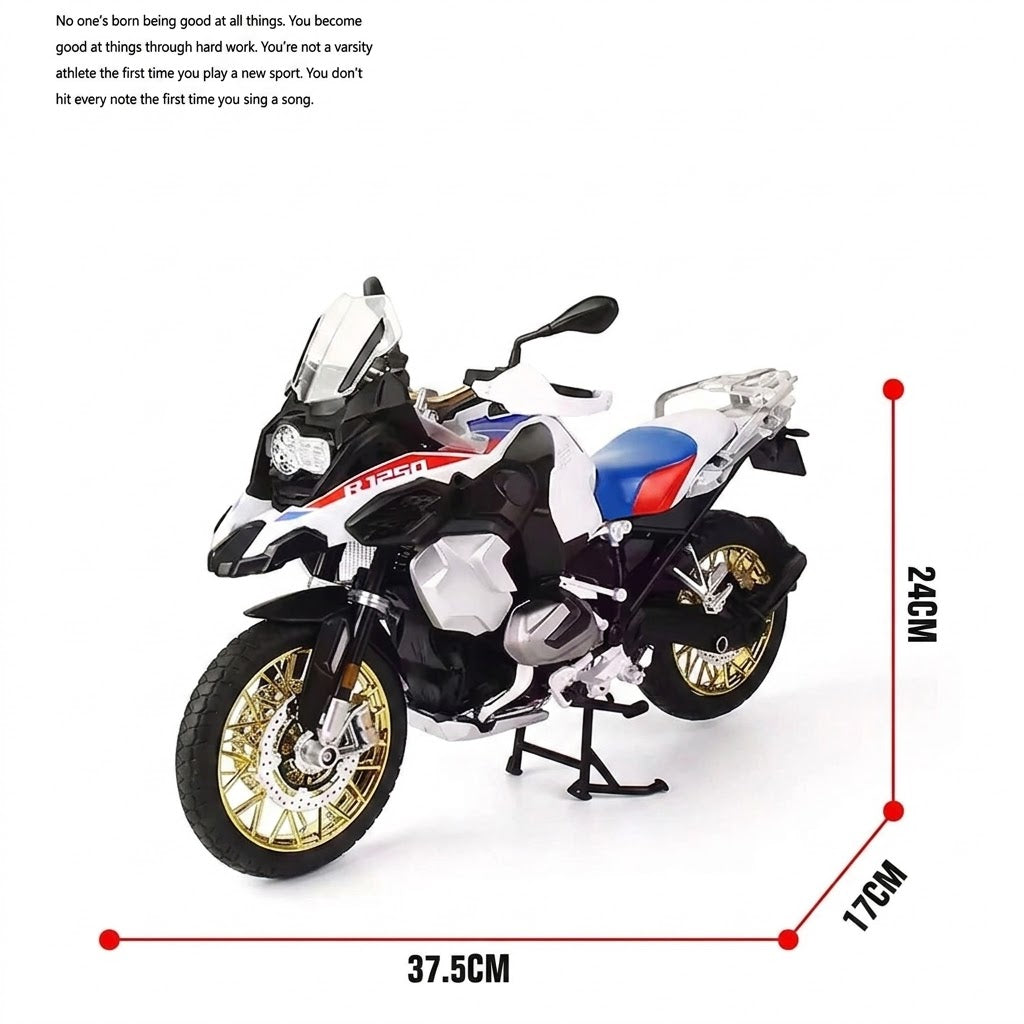 BMW R1250 GS Adventure 1:10 Diecast Alloy Model Bike