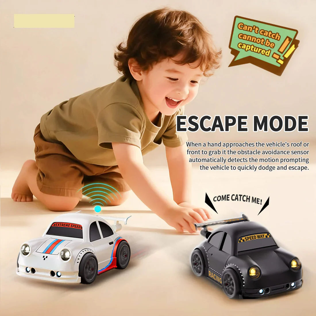 RC Car with Motion Sensor – Smart Escape and Follow Me