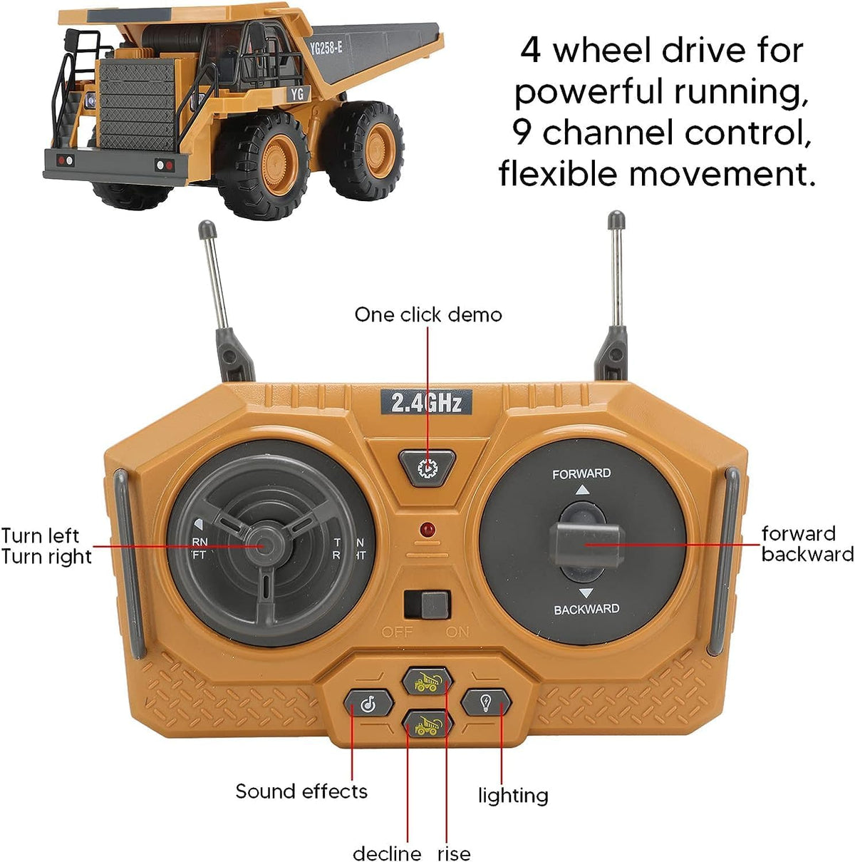 RC Construction Dumper Truck – Remote Control Construction Toy