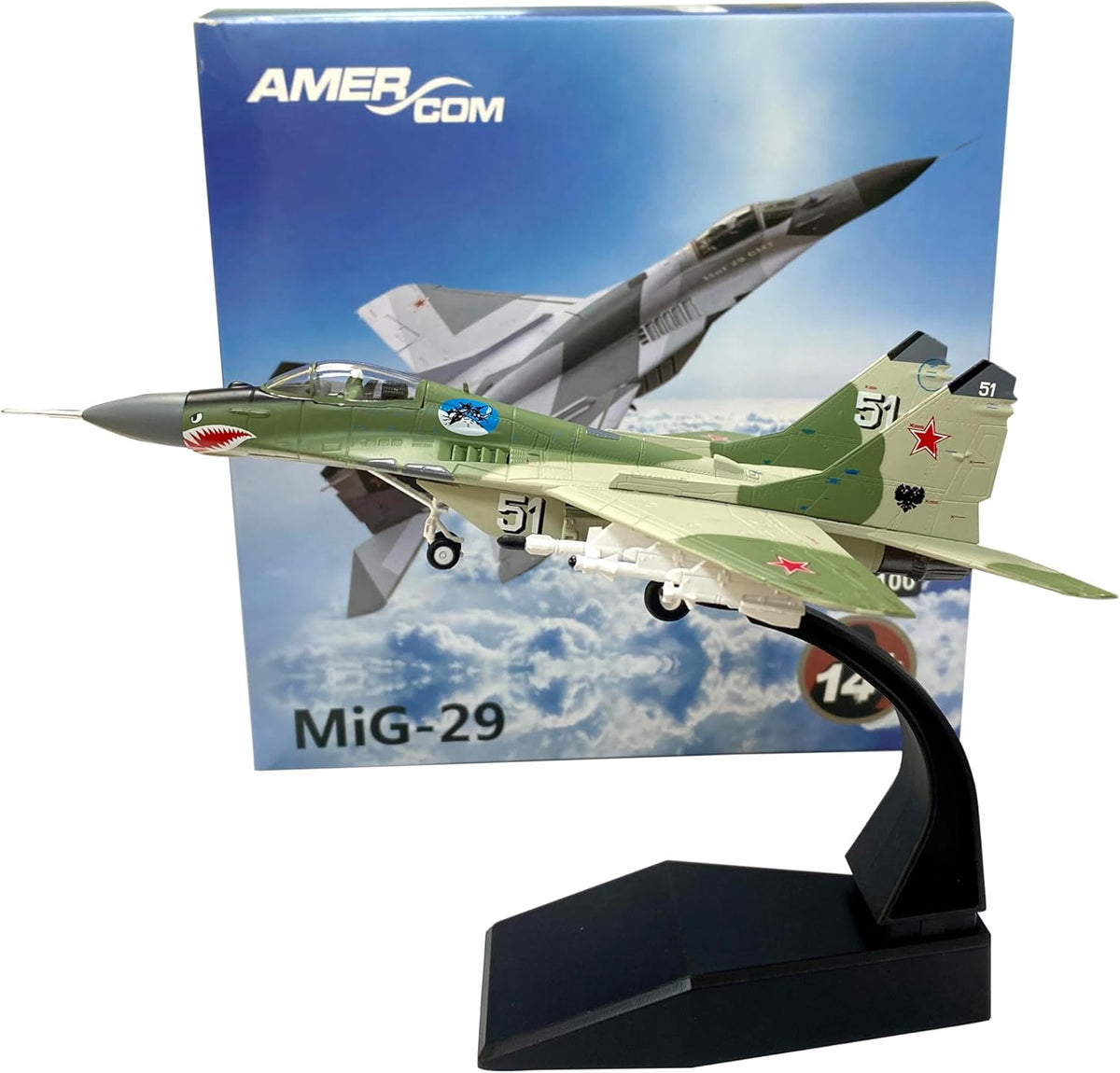 Russian MiG-29 Fulcrum C Fighter Jet 1:100 Diecast Scale Model