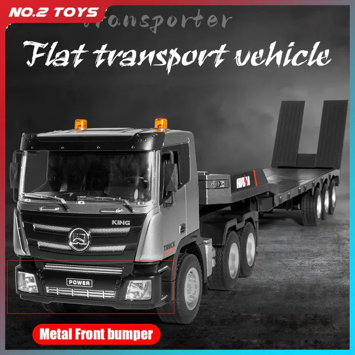 Huina 1318 1:18 RC Tractor Truck 9CH Remote Control with Flatbed Trailer