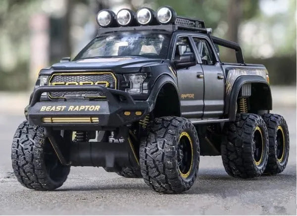Ford F-150 Raptor 6x6 Pickup Truck 1:24 Diecast Scale Model
