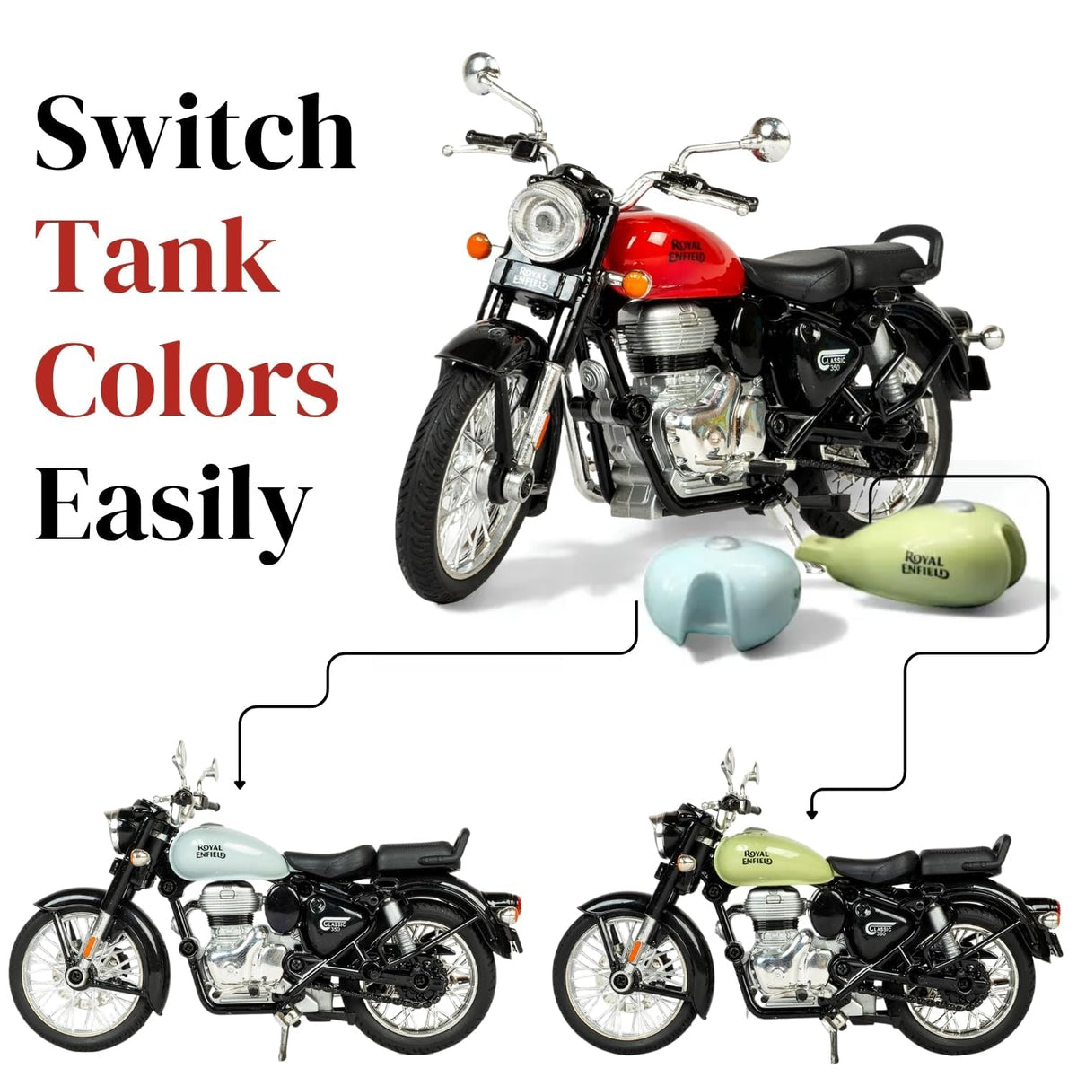 Royal Enfield Classic 300 Diecast Scale Model Bike – Premium Motorcycle Collectible