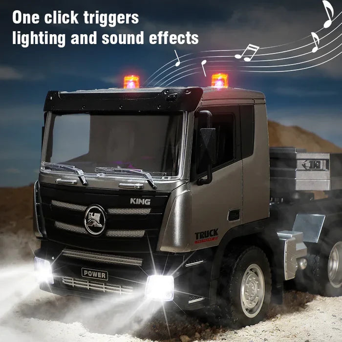 Huina 1318 1:18 RC Tractor Truck 9CH Remote Control with Flatbed Trailer