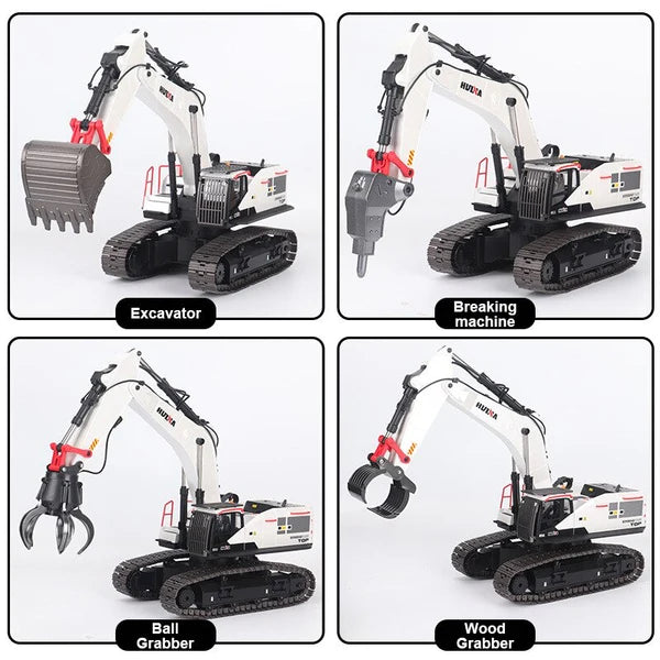 1594 – 1:14 Scale 22-Channel Alloy RC Excavator (Brushless Motor)