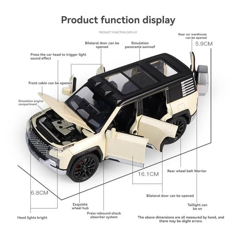 BYD Yangwang U8 SUV 1:24 Diecast Scale Model Car