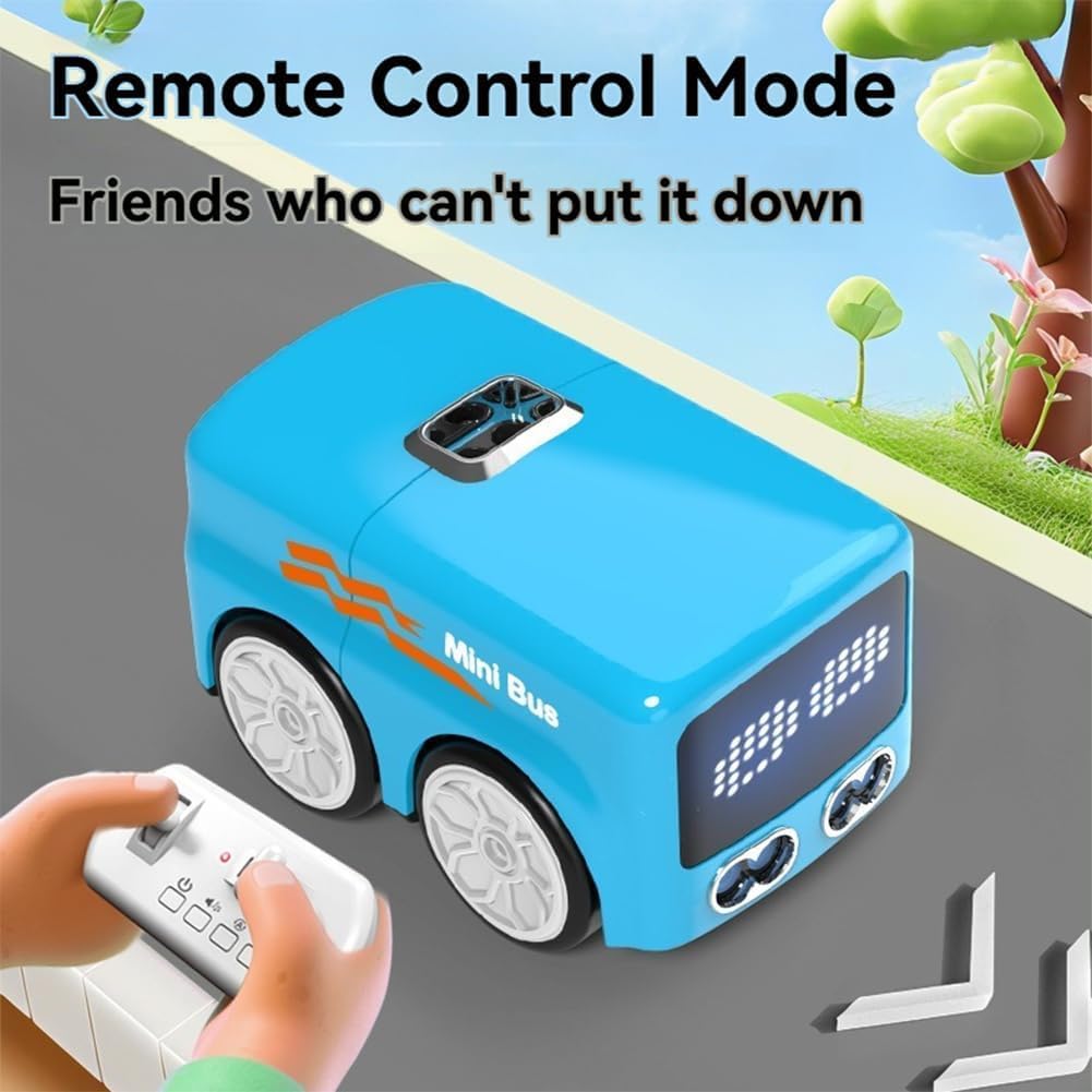 Magic Bus – Follow Line Car, Auto LED Expression Lights & 4 Play Modes