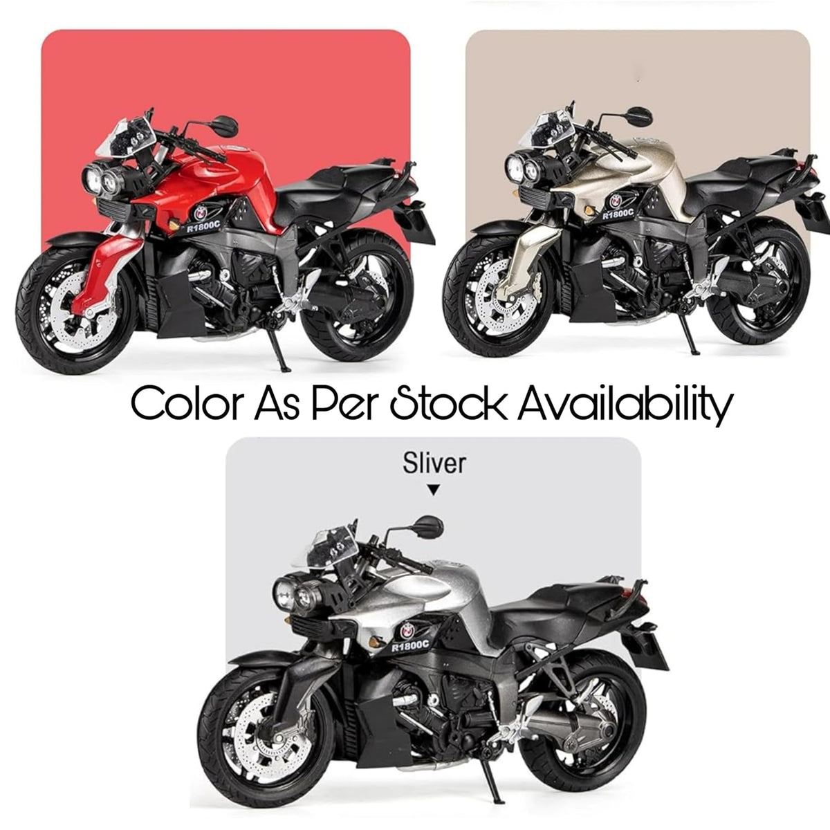 BMW R1800C 1:24 Diecast Scale Model Motorcycle – Metal Collectible Bike