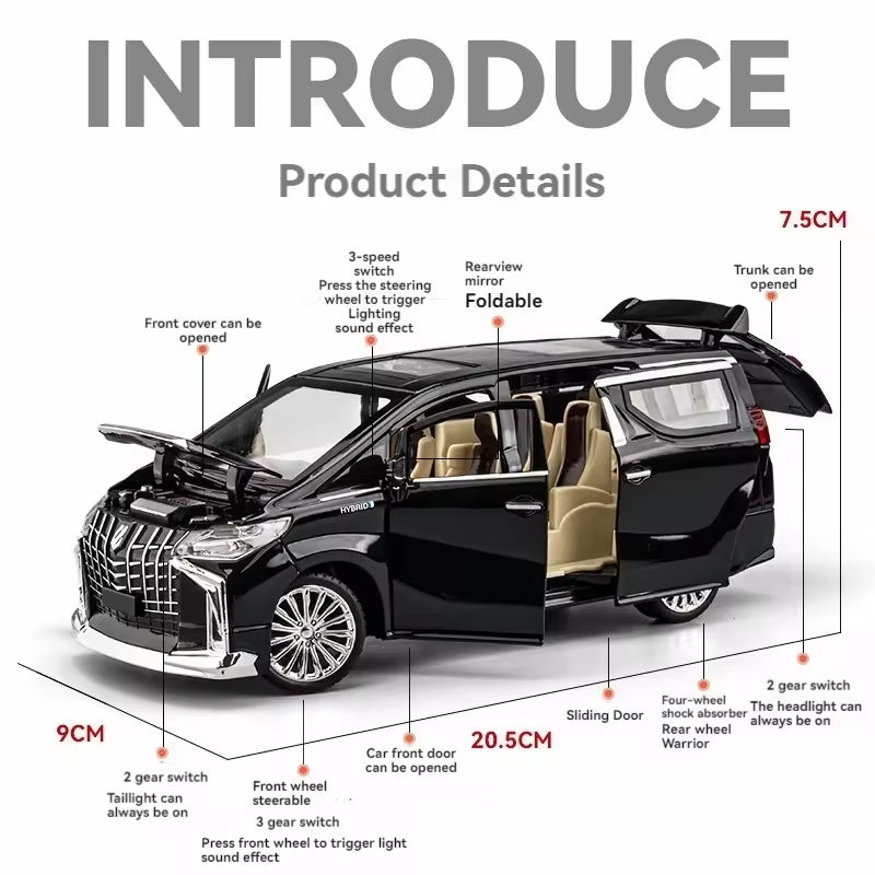 Toyota Alphard 1:24 Diecast Scale Model Car