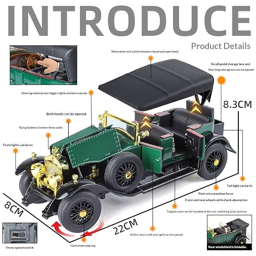 Vintage Royal 1925 Die-Cast Model Car – 1:24 Scale