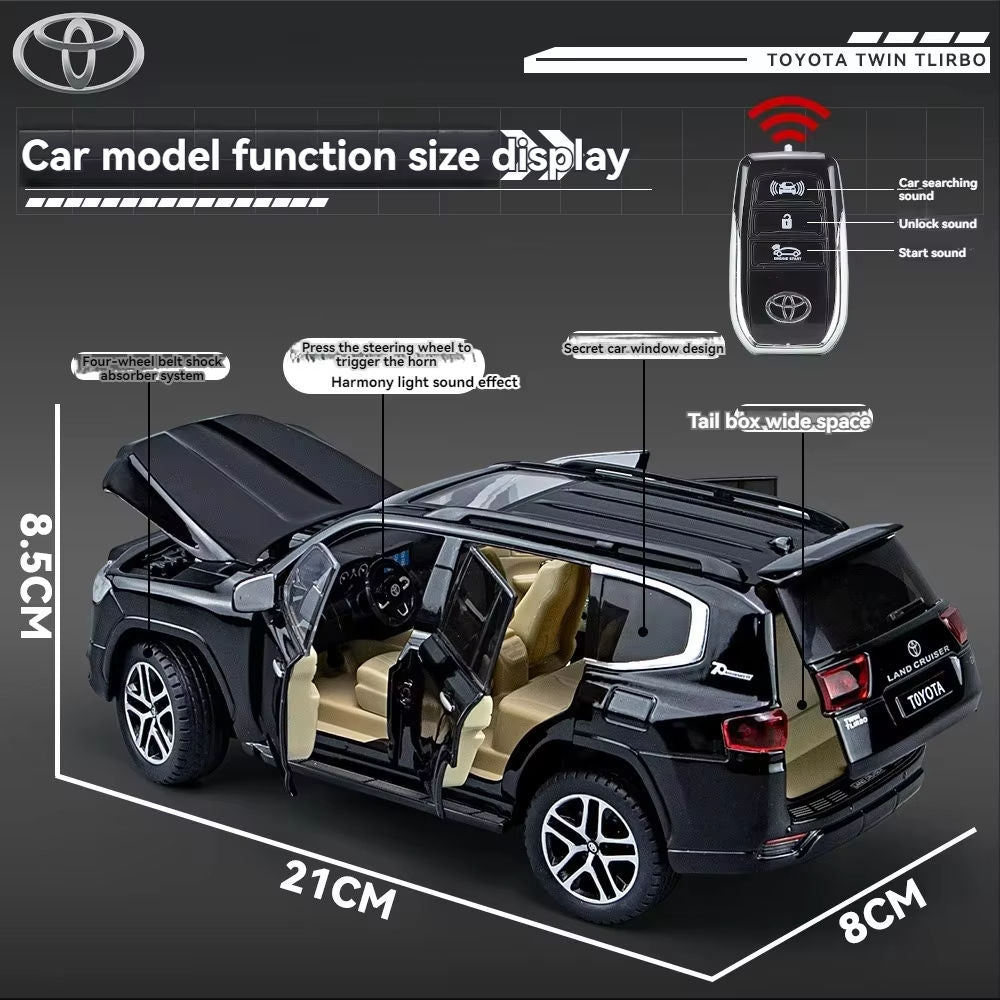 Toyota Land Cruiser LC300 1:24 Scale Die-Cast Model Car with Key Remote