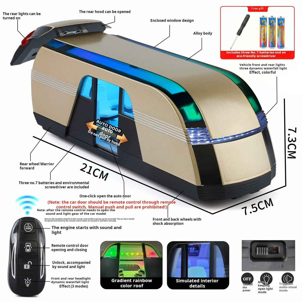 Robovan Autonomous Bus 1:24 Scale Die-Cast Model with Key Remote