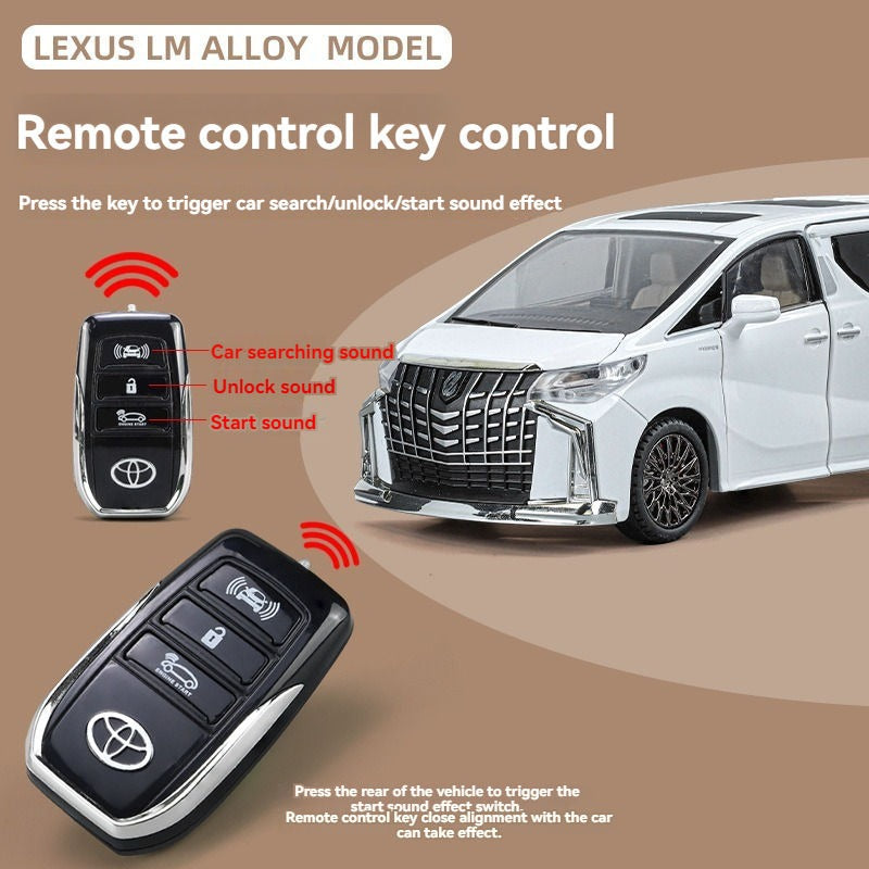 Toyota Alphard 1:24 with Key Remote Metal Diecast Car (TOYRAA)