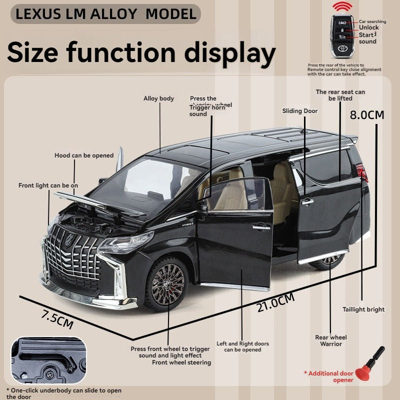 Toyota Alphard 1:24 with Key Remote Metal Diecast Car (TOYRAA)