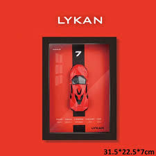 LYKAN 3D Diecast Car Frame – Premium Sports Car Wall Decor