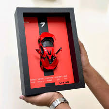 LYKAN 3D Diecast Car Frame – Premium Sports Car Wall Decor